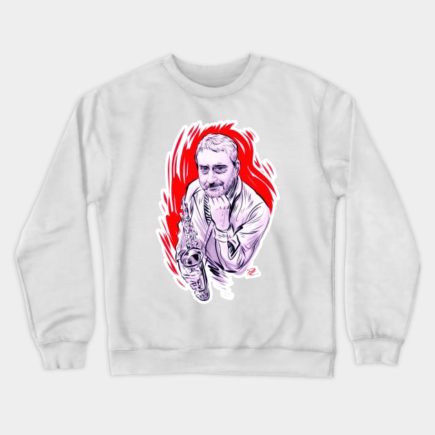 Lee Konitz - An illustration by Paul Cemmick Crewneck Sweatshirt by PLAYDIGITAL2020